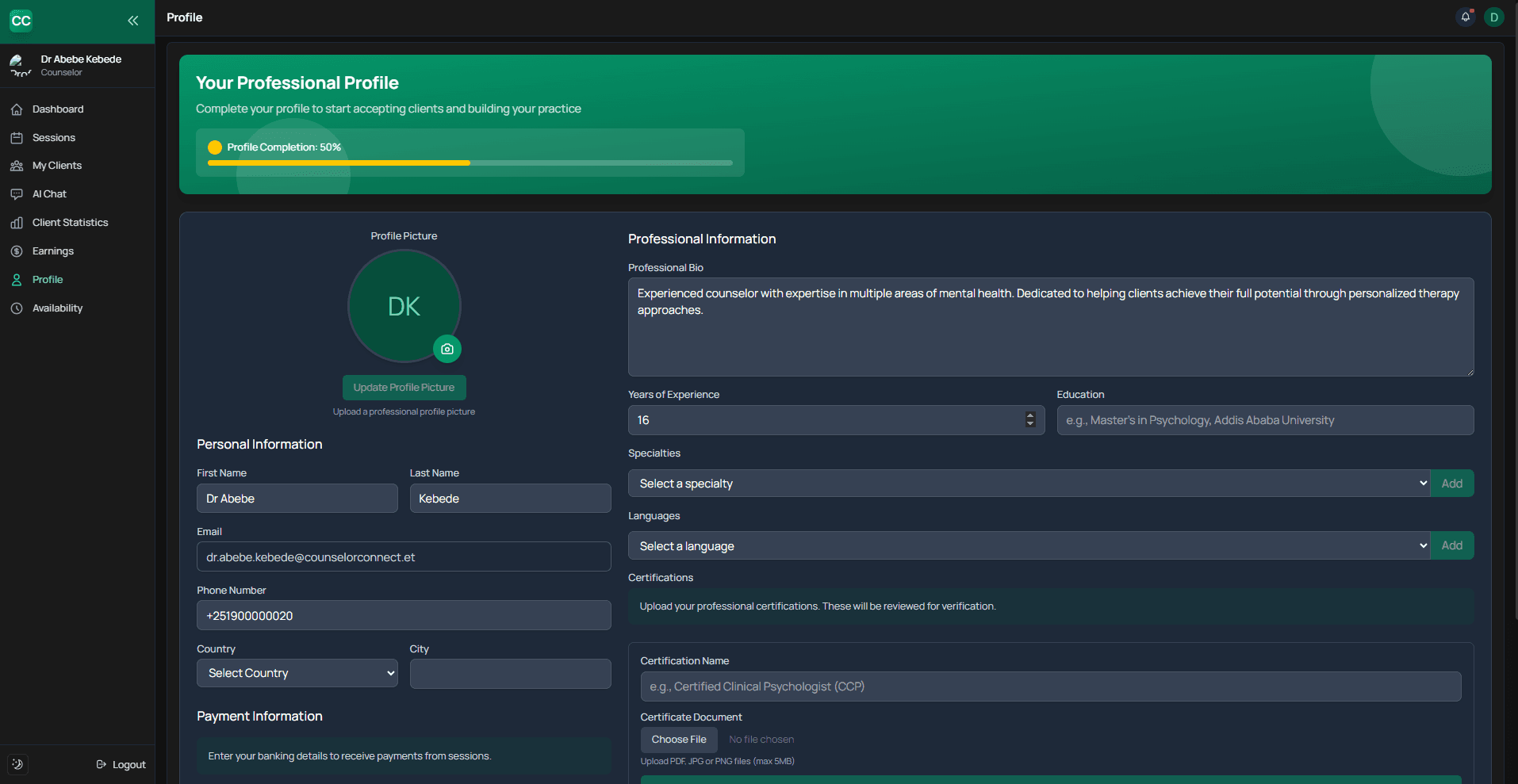 Counselor Connect Platform image 4