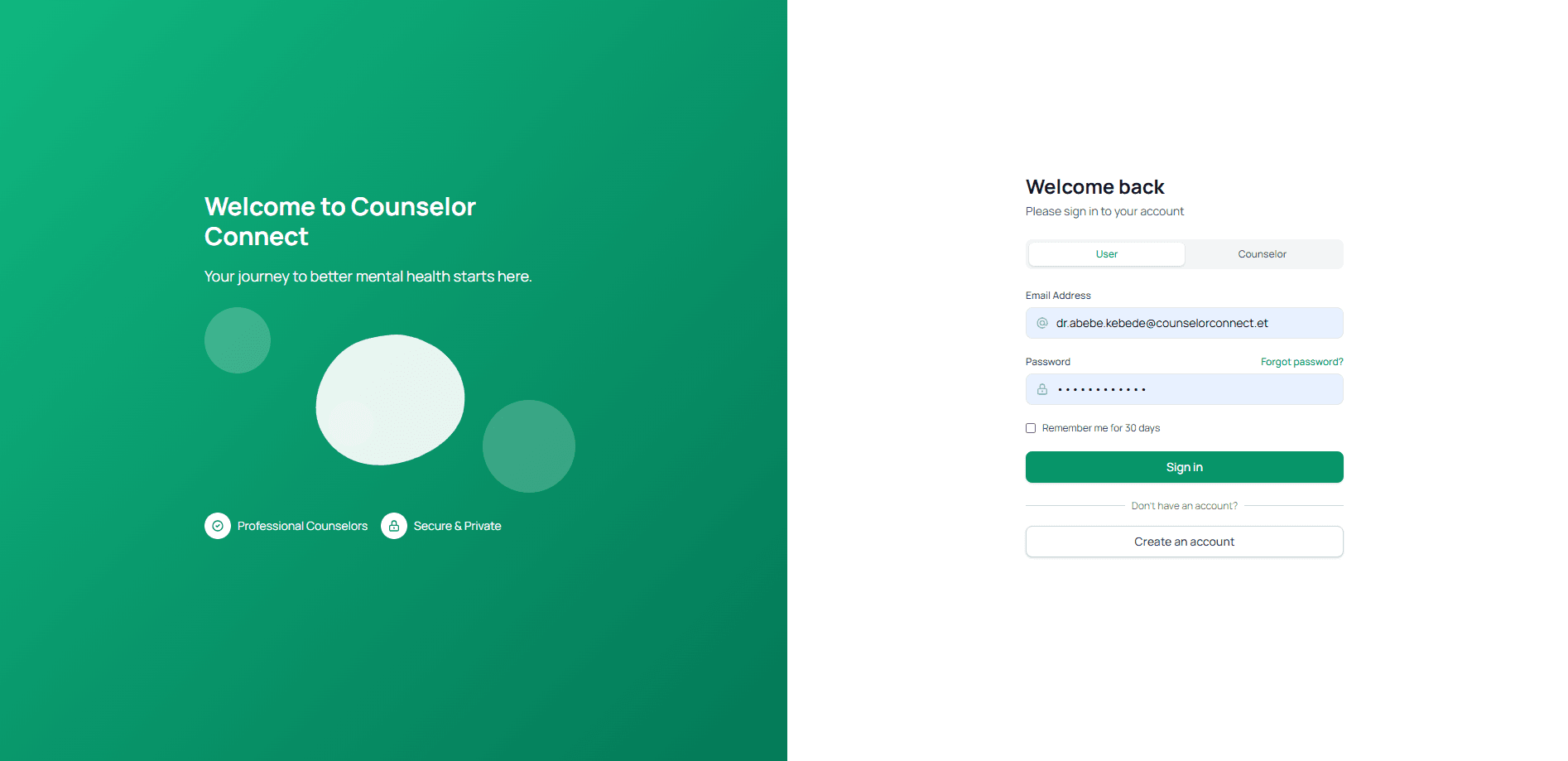 Counselor Connect Platform project thumbnail